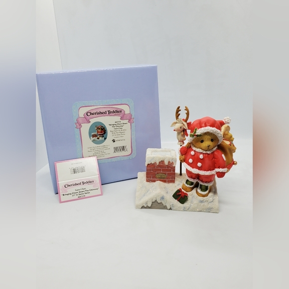 2015 Cherished Teddies SANTA CLAUS NIB CHRISTMAS FIGURINE 4047379 LIMITED NEW 21